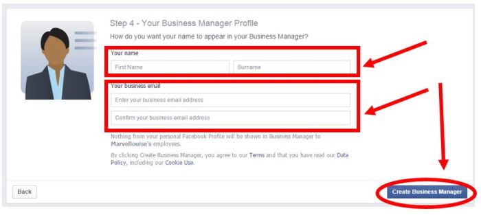 marvellouise how to create FB page for business